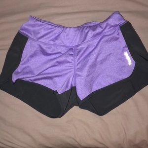 Reebok purple and grey athletic shorts